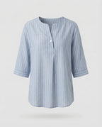 Women's Striped Long Blouse Shirt-Fashion Glam
