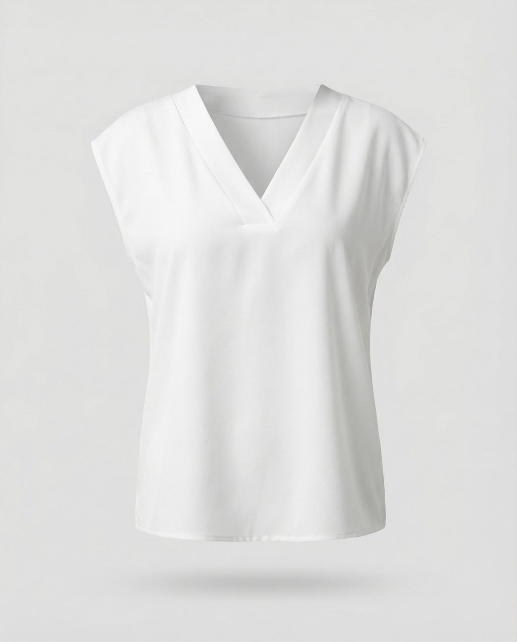 Women's Structured Blouse Top with V-Neck-Fashion Glam