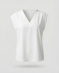 Women's Structured Blouse Top with V-Neck-Fashion Glam