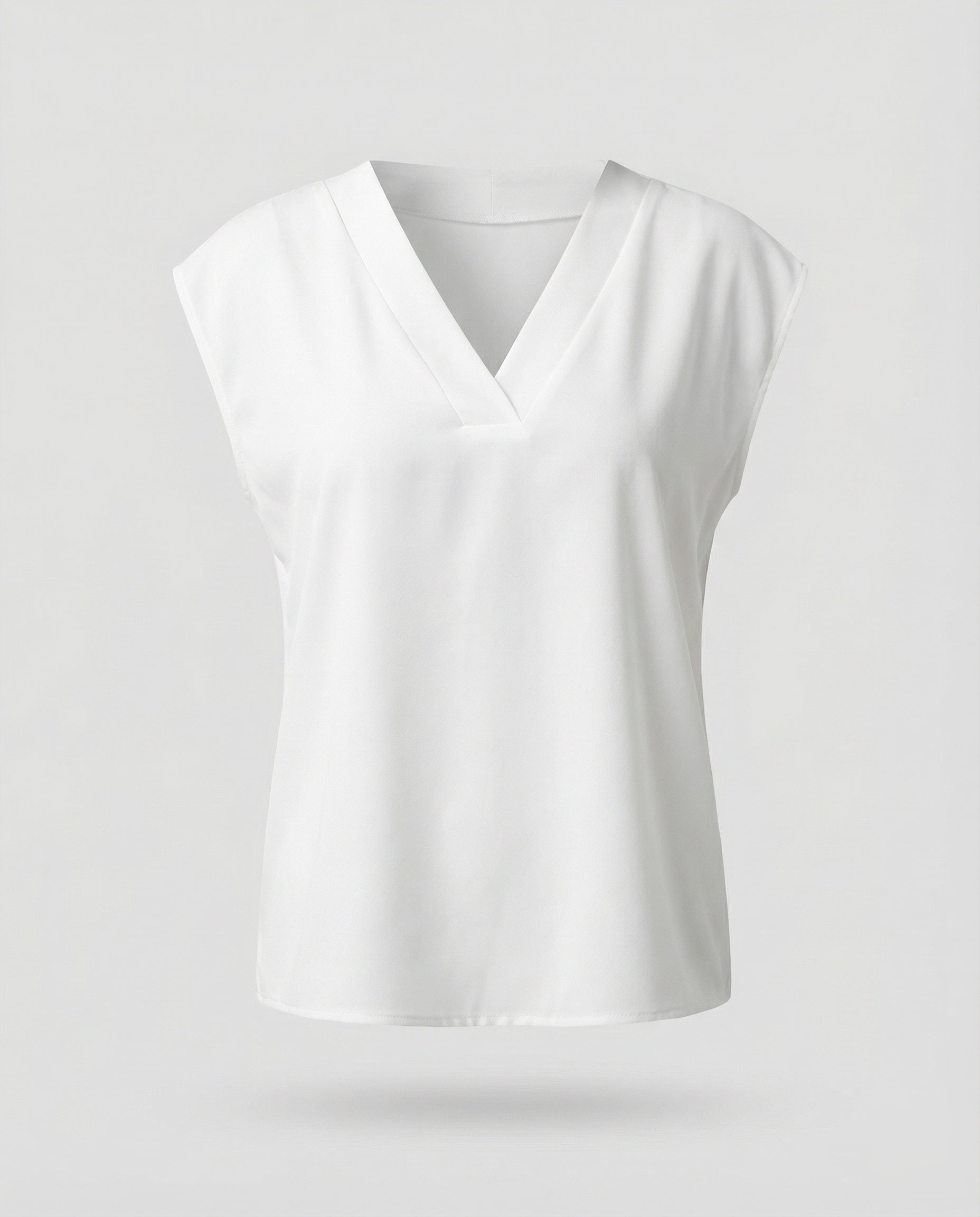Women's Structured Blouse Top with V-Neck-Fashion Glam