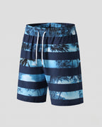 Women's stylish swim shorts with tropical pattern-Fashion Glam