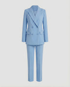 Women's Suit Double-Breasted Blazer Slim Pants-Fashion Glam