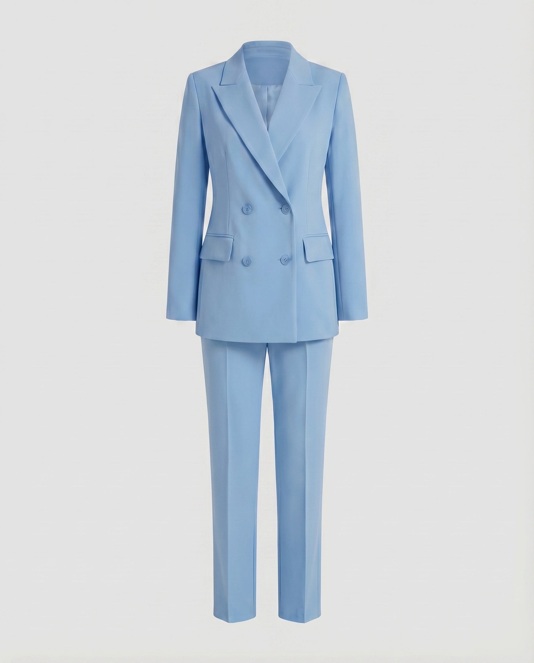 Women's Suit Double-Breasted Blazer Slim Pants-Fashion Glam