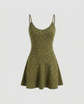 Women's Summer A-Line Dress with Adjustable Spaghetti Straps-Fashion Glam