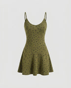 Women's Summer A-Line Dress with Adjustable Spaghetti Straps-Fashion Glam