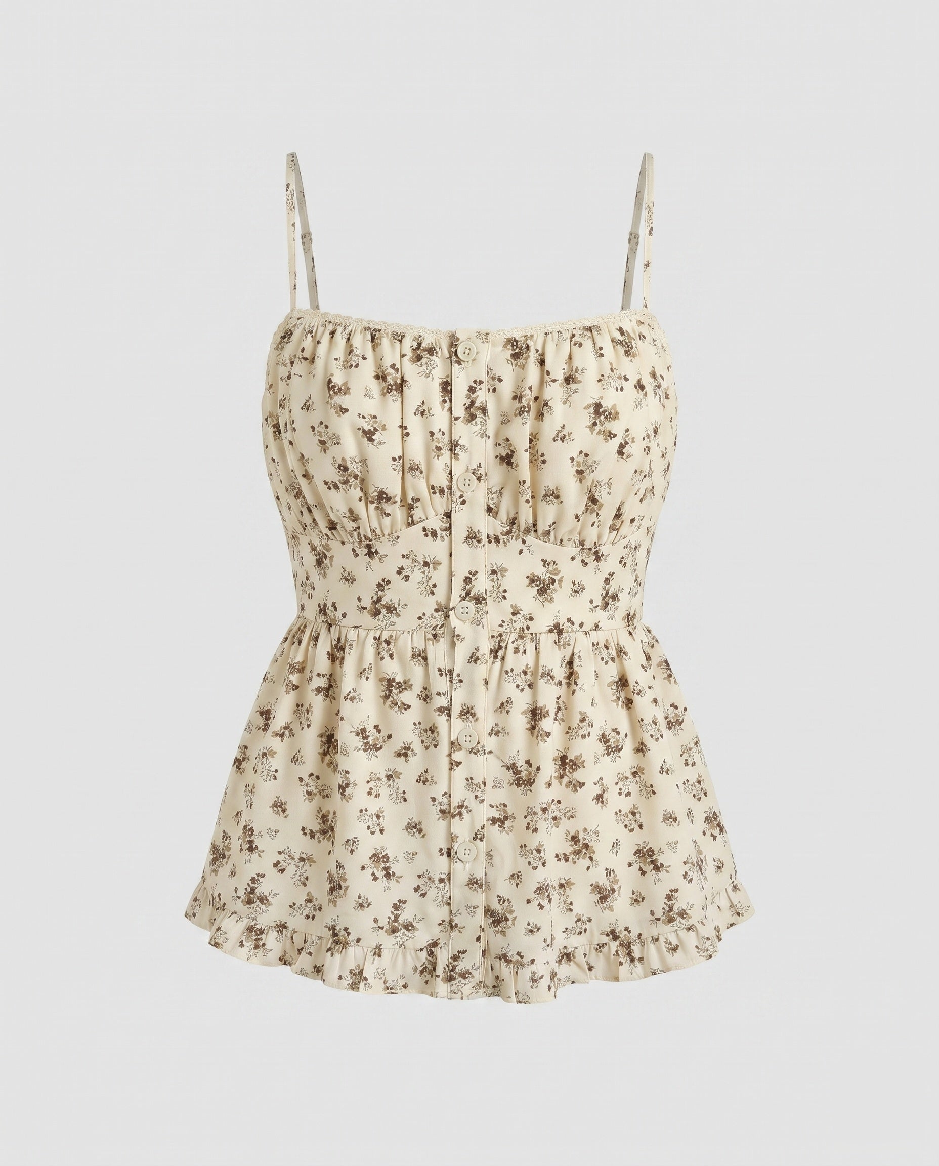 Women’s summer blouse top with floral patterns and ruffles-Fashion Glam
