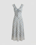 Women's Summer Chiffon Dress with Ruffle Details and Elegant V-Neck-Fashion Glam