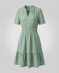Women's Summer Dress A-Line with Eyelet Embroidery-Fashion Glam