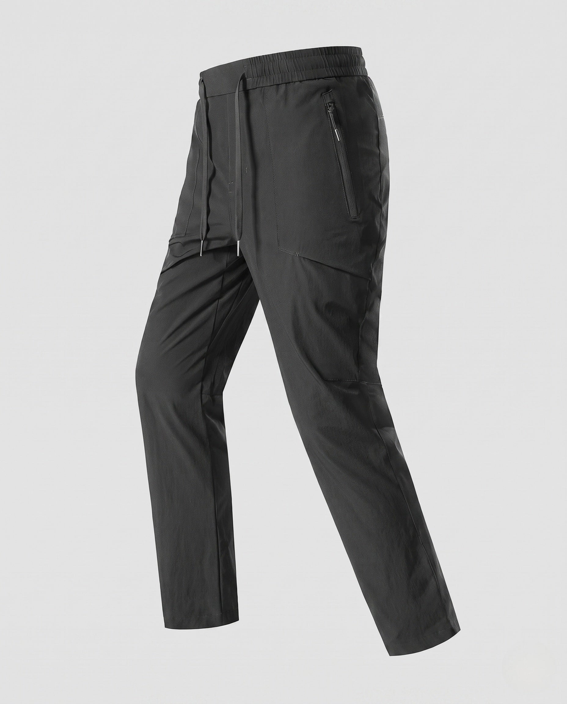 Women’s technical cargo pants with elastic waistband and practical zip pockets-Fashion Glam