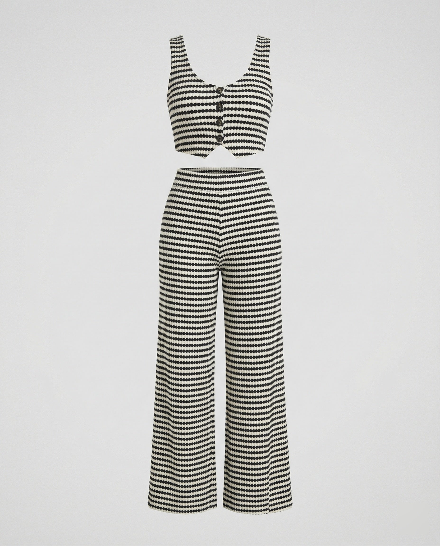 Women's Two-Piece Set Knit Crop-Fashion Glam