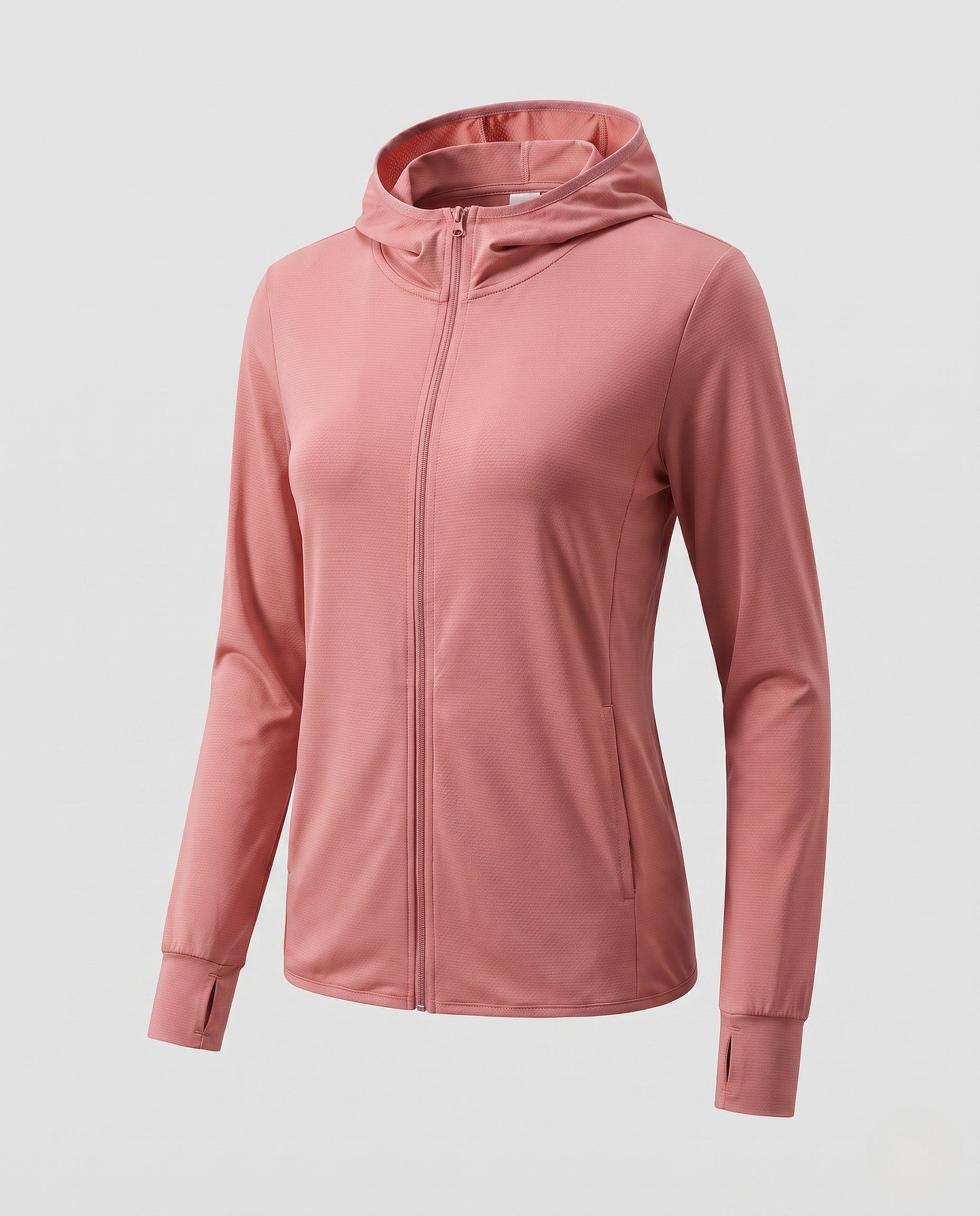 Women's ultra-light running hooded jacket with micro-perforated fabric, elastic hem, and slim fit Fashion Glam-Fashion Glam