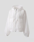 Women's ultra-light transparent hooded jacket with zipper Fashion Glam-Fashion Glam