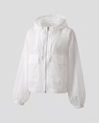 Women's ultra-light transparent hooded jacket with zipper Fashion Glam-Fashion Glam