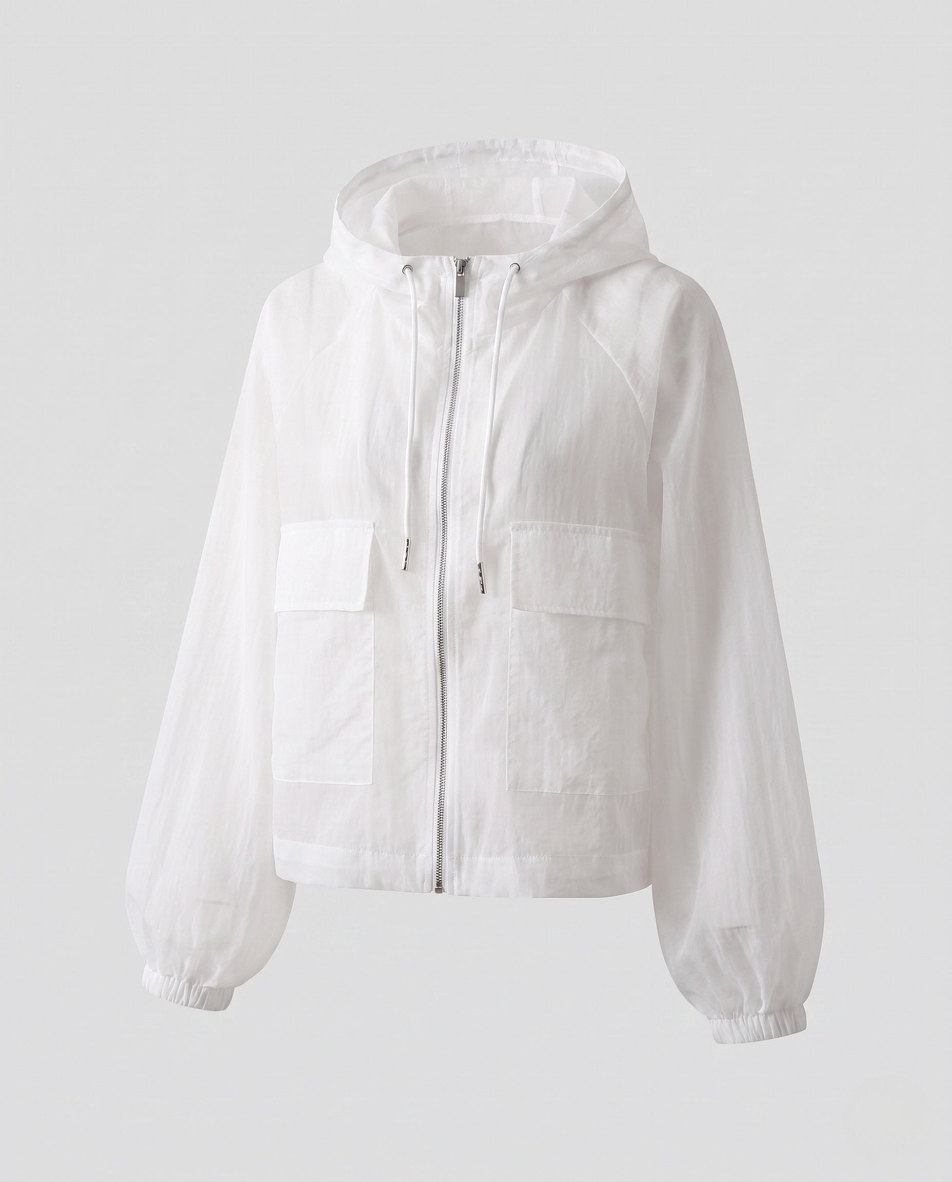 Women's ultra-light transparent hooded jacket with zipper Fashion Glam-Fashion Glam