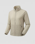 Women's ultra-light travel jacket with stand-up collar, concealed zipper and two zippered pockets Fashion Glam-Fashion Glam