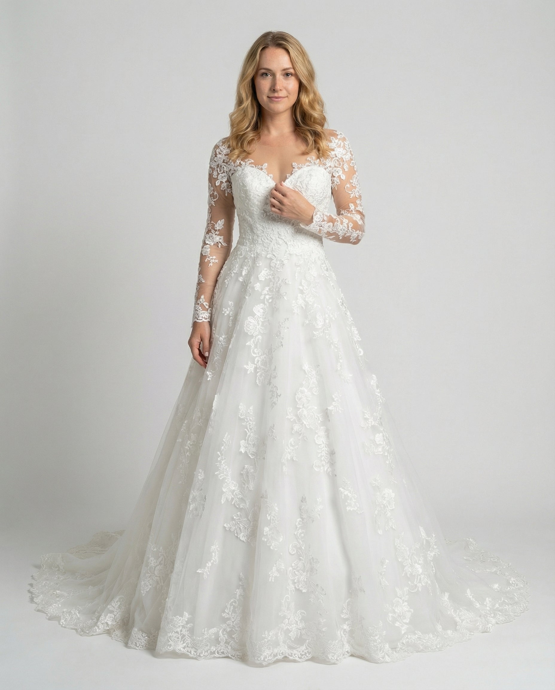 Women's Wedding Dress Lace-Fashion Glam