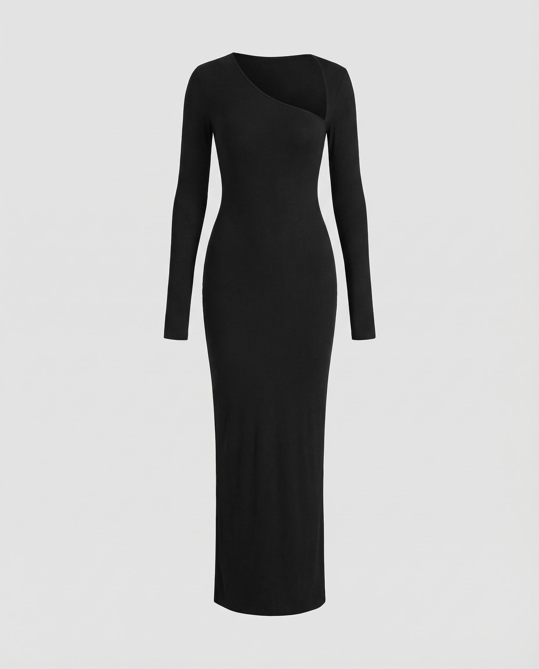Women's wrap dress with asymmetrical neckline-Fashion Glam